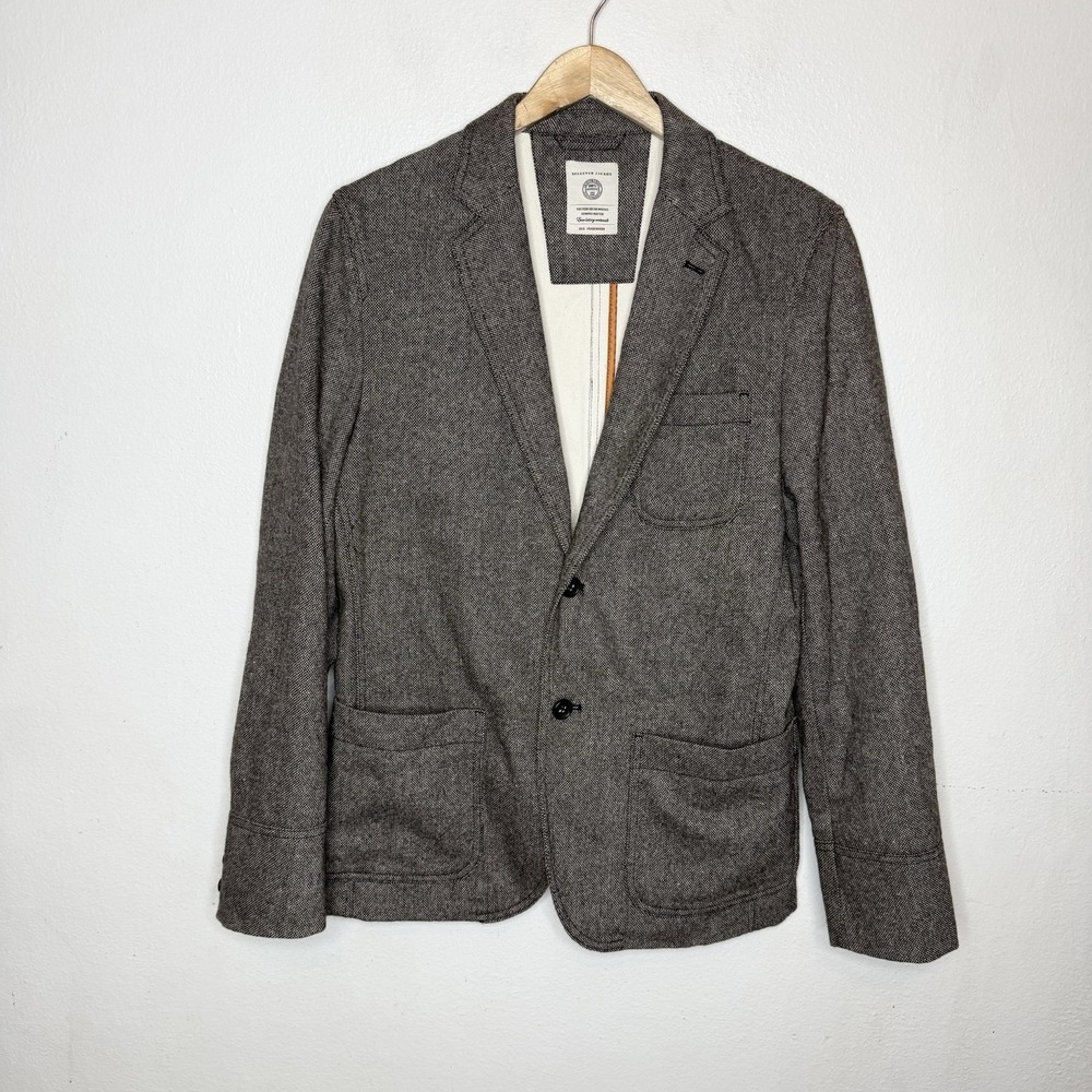 Selected Homme Jeans Six Blazer SJ Brown Two Button Closure Men's US 38